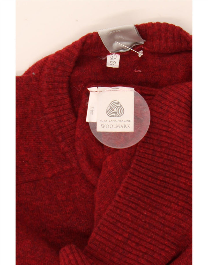 Vintage Herren Pullover mit Rundhalsausschnitt IT 50/52 Medium Maroon Flecked