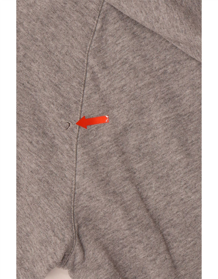 ADIDAS Herren-Kapuzenpullover mit Reißverschluss, mittelgrau gefleckte Baumwolle