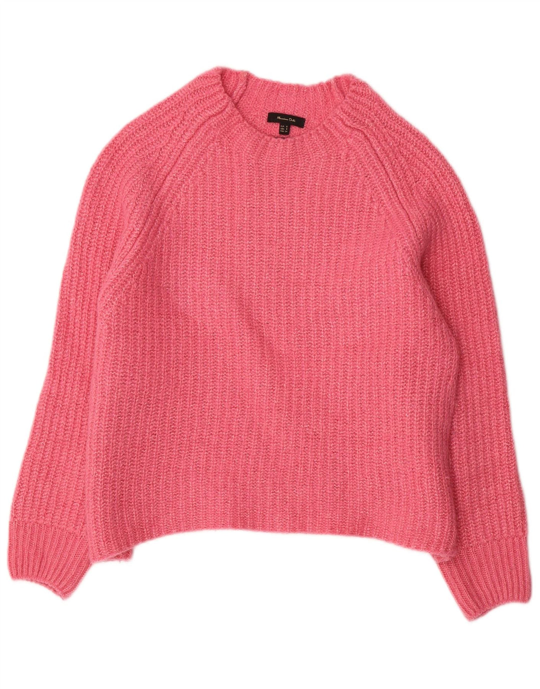 Massimo Dutti Damen-Pullover in Übergröße mit U-Boot-Ausschnitt, Gr. 10, Größe S, Rosa