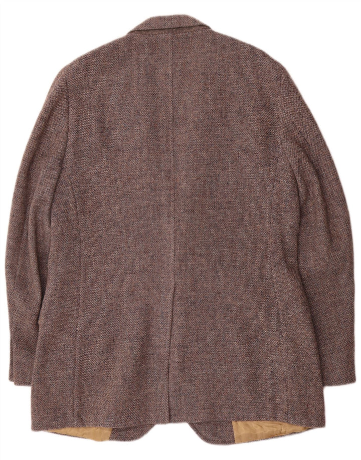 Harris Tweed Herren-Blazer mit 2 Knöpfen, UK 38, mittelgraue Wolle