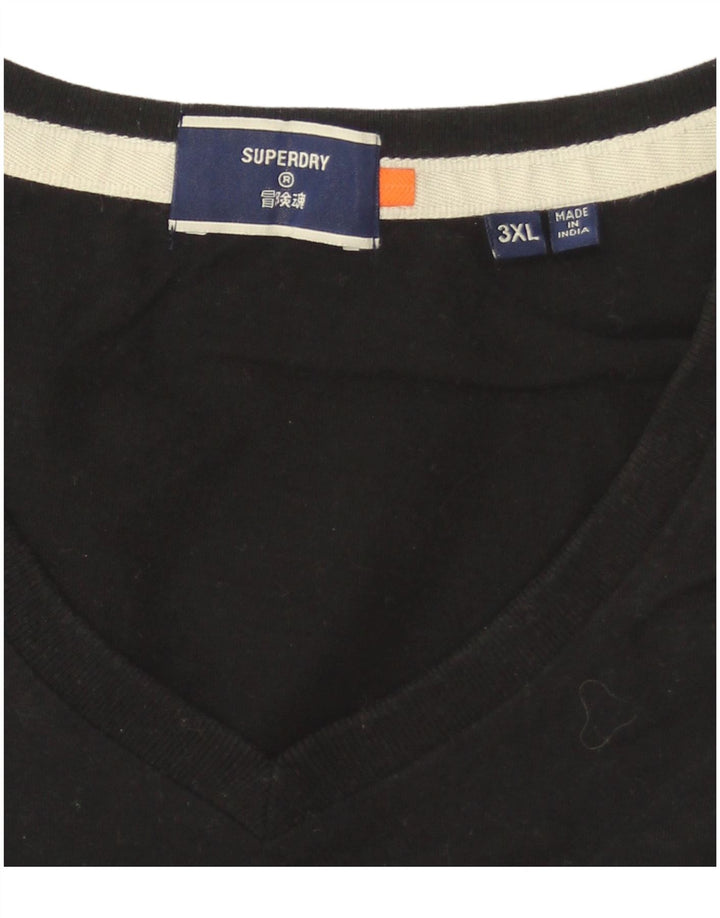 Superdry Herren T-Shirt Top 3XL Schwarz