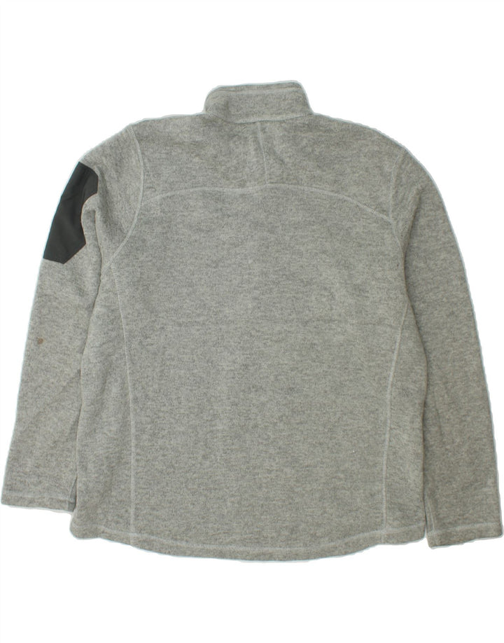 EDDIE BAUER Mens Zip Neck Sweatshirt Jumper 2XL Grey Polyester Vintage Eddie Bauer and Second-Hand Eddie Bauer from Messina Hembry 