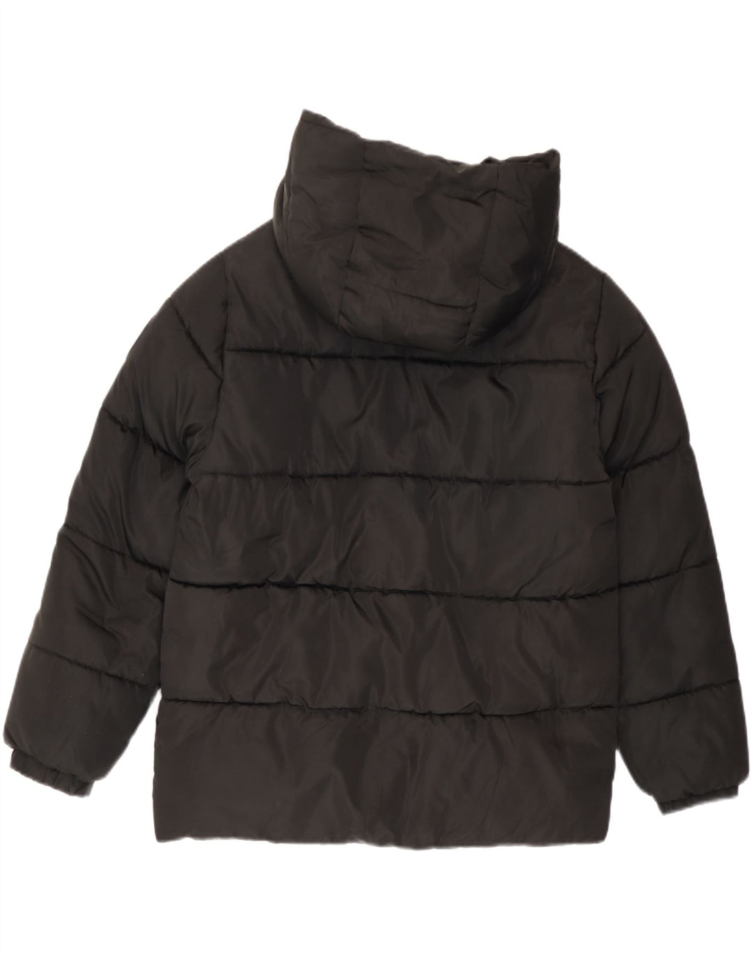 Diadora Wattierte Jacke mit Kapuze für Jungen, 9–10 Jahre, schwarzes Polyester