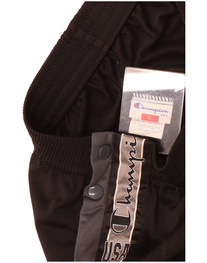 Champion Herren-Trainingshose mit USA-Grafik, groß, Schwarz, Farbblock