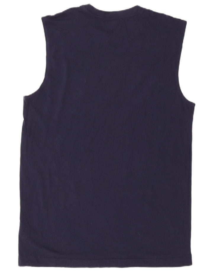 Kappa Herren Grafik-Weste Top 2XL Marineblau Baumwolle