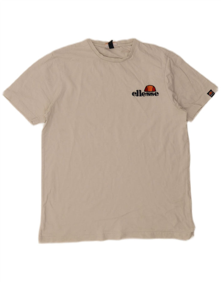 Ellesse Herren-T-Shirt mit Grafik, Größe L, Weiß
