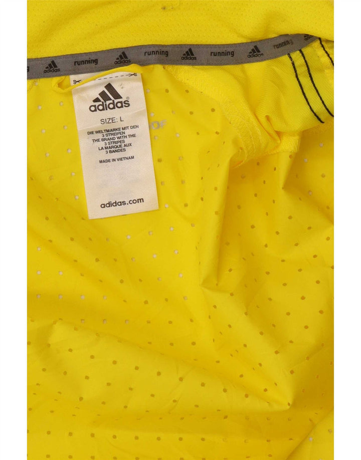 Adidas Herren Clima Proof Regenjacke UK 40 Large Gelb Polyester