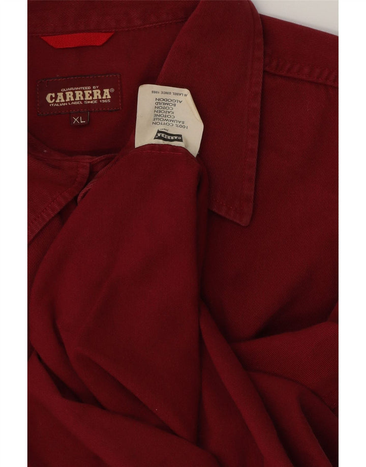 CARRERA Herren Jeanshemd XL Burgund Baumwolle