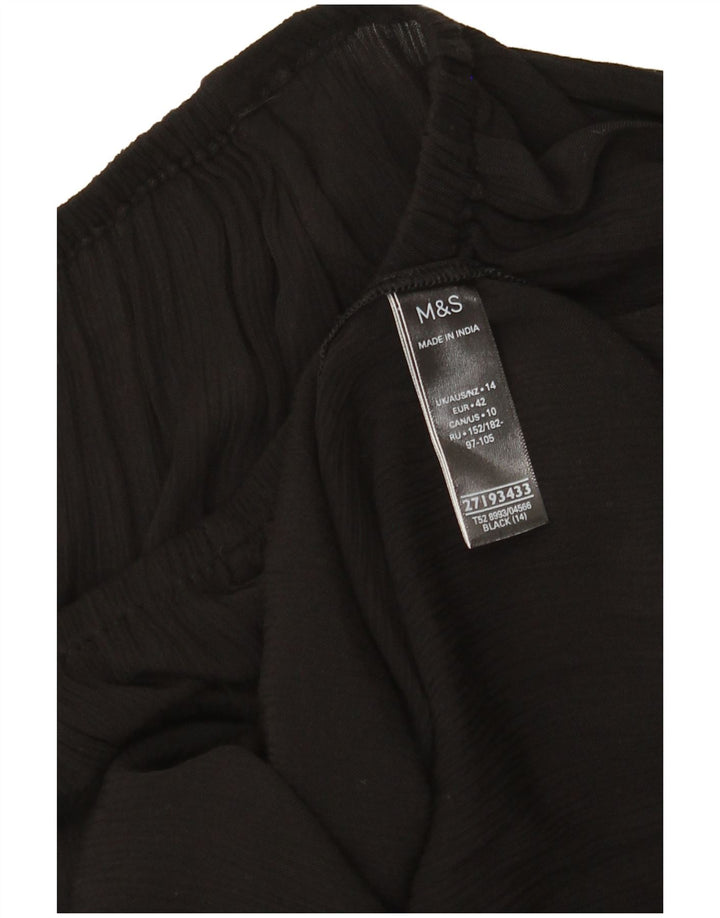 Marks & Spencer Damen Etuikleid UK 14 Large Schwarz Viskose