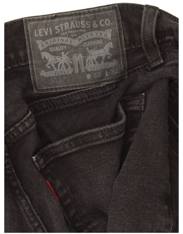 Levi's Herren 511 Slim Jeans W32 L27 Schwarze Baumwolle