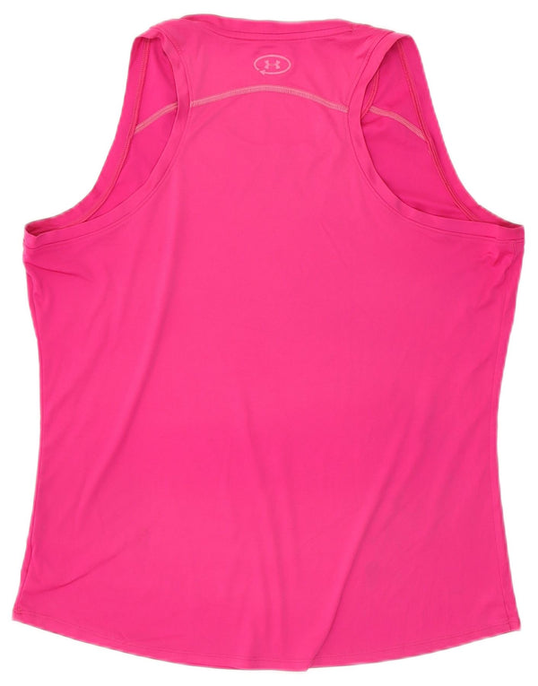 Under Armour Damen Heat Gear Weste Top UK 18 XL Rosa Polyester