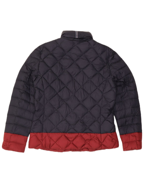 Tommy Hilfiger Wattierte Damenjacke UK 18 XL Marineblaues Colourblock-Nylon