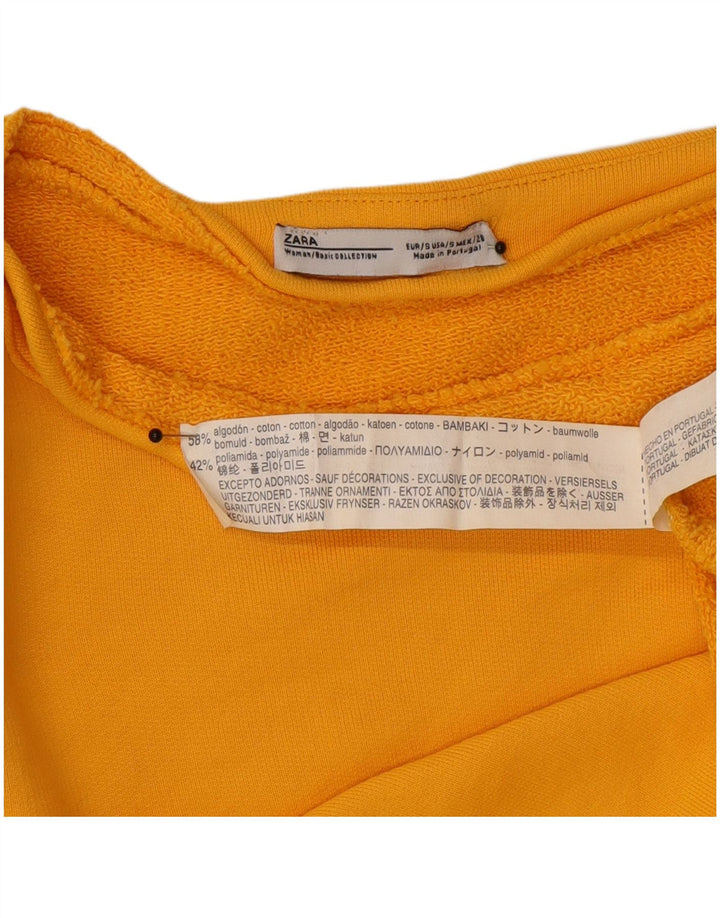Zara Damen-Sweatshirt mit übergroßen 3/4-Ärmeln, Gr. 10, Gelb