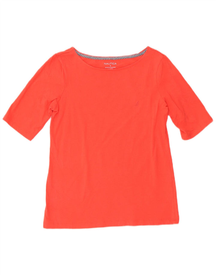 NAUTICA Damen-Blusenoberteil UK 12 Mittelrote Baumwolle