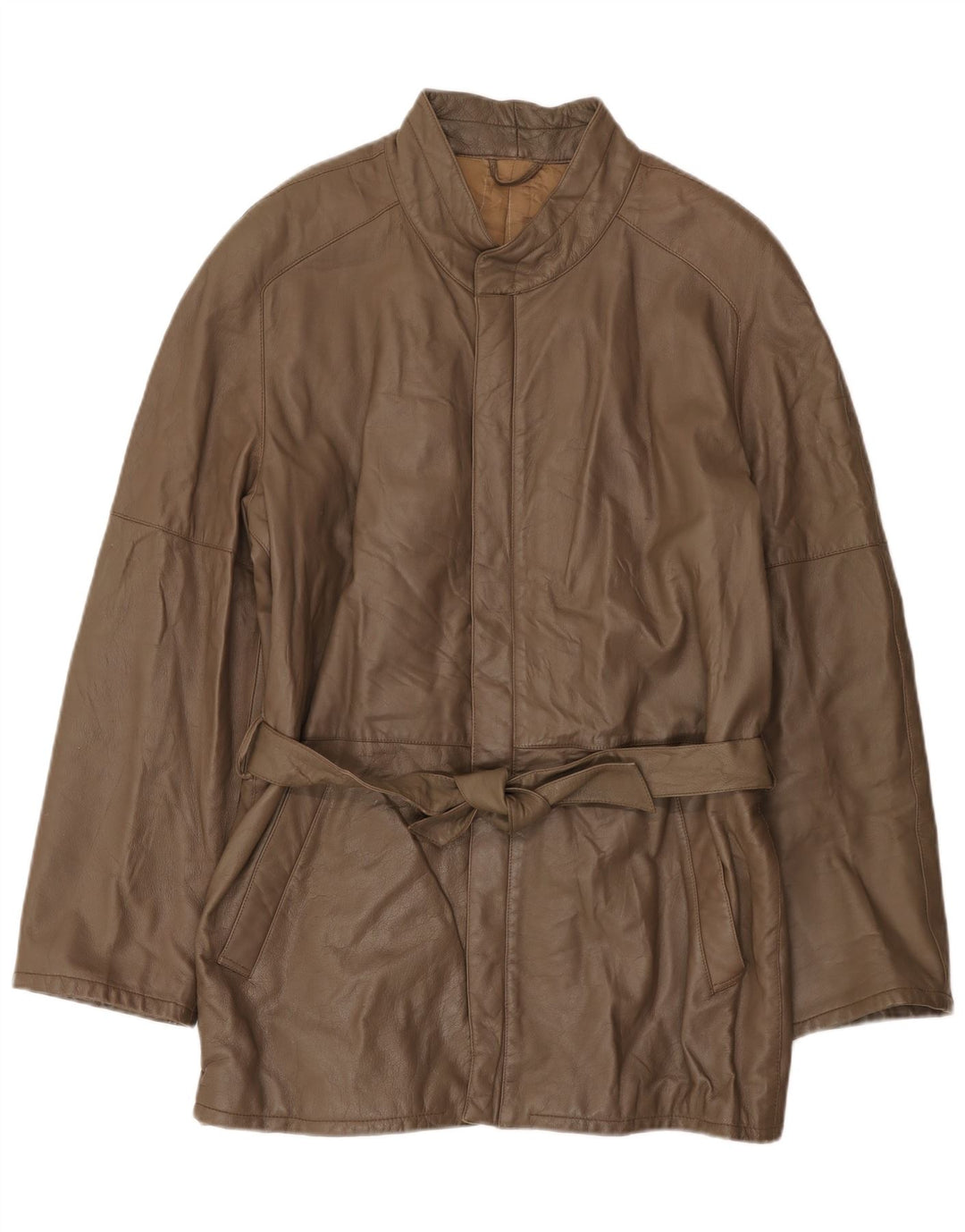 Vintage Herren Lederjacke IT 56 3XL Braun