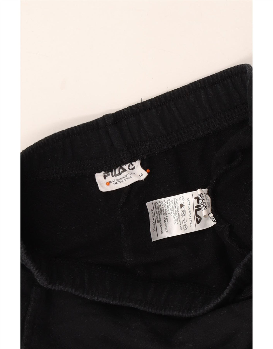 FILA Cargo-Trainingshose mit grafischem Muster für Mädchen, 13–14 Jahre, Schwarz