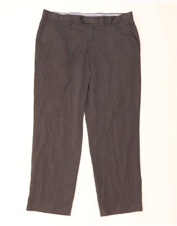 Marks & Spencer Herren-Anzughose mit maßgeschneiderter Passform, gerade, W36, L29, Grau