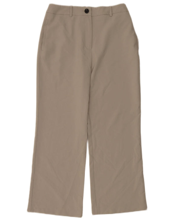 Topshop Damen-Chinohose mit hoher Taille und weitem Bein, Gr. 10, Größe S, W30, L28, Beige