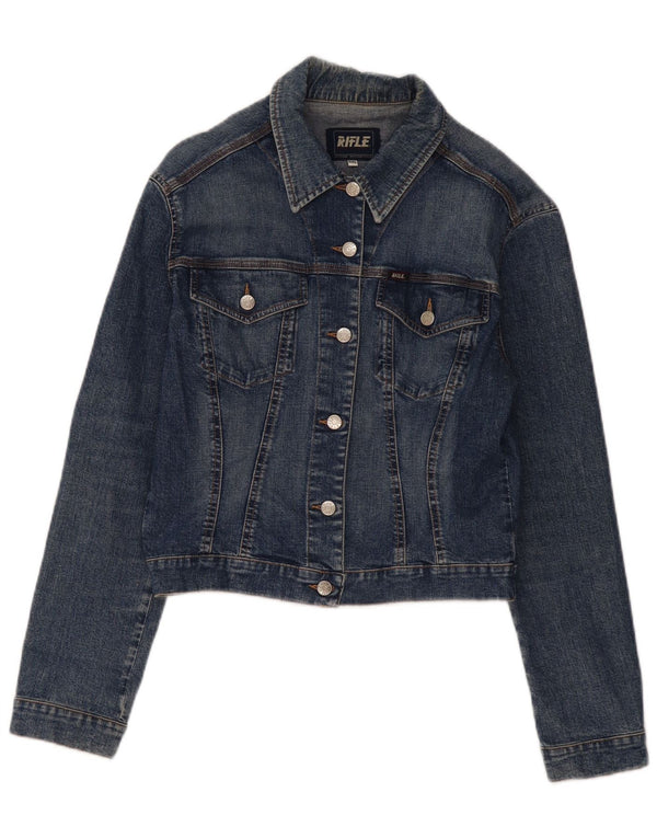 RIFLE Crop Jeansjacke für Mädchen, 15–16 Jahre, 2XL, blaue Baumwolle