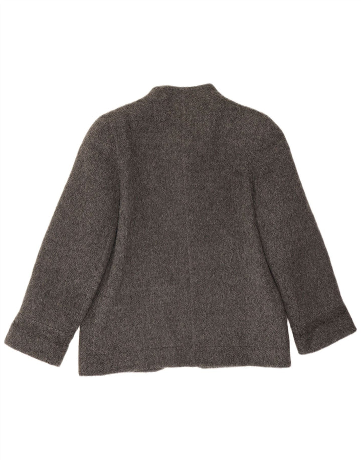 Vintage Damen 4-Knopf-Blazerjacke UK 14 Large Grau