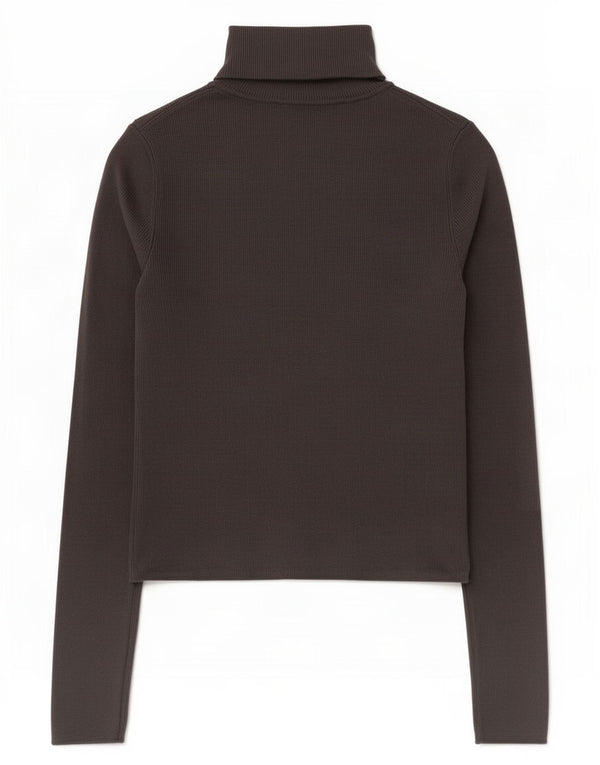 Zara Damen Crop Rollkragenpullover Pullover UK 12 Mittelgraue Viskose