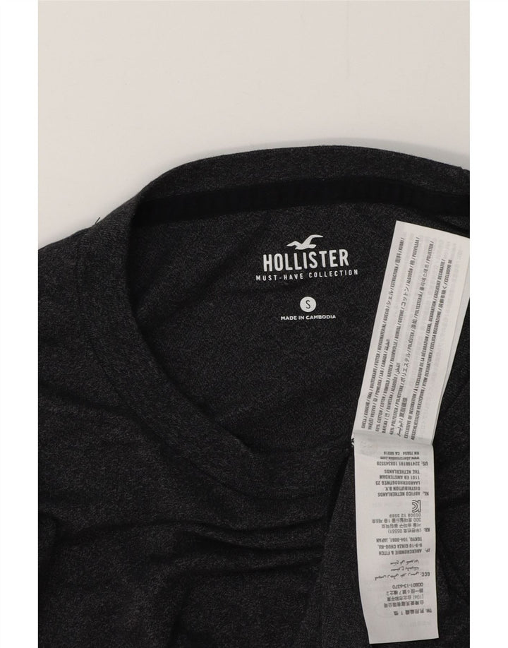 HOLLISTER Herren T-Shirt Top Small Grau Baumwolle