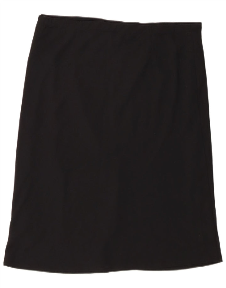 Benetton Damen Minirock Small W30 Schwarz Polyester