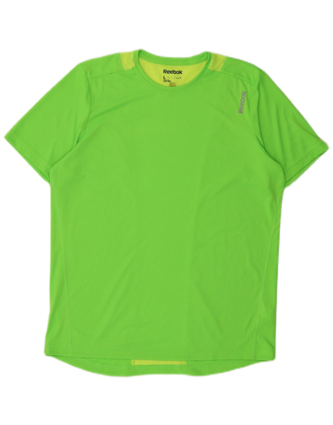Reebok Herren T-Shirt Top Large Grün Colourblock Polyester