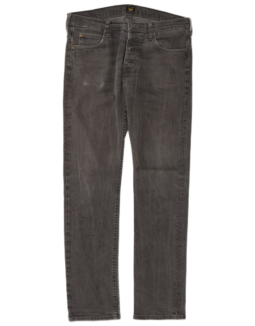 Lee Herren Powell Slim Jeans W33 L34 Graue Baumwolle