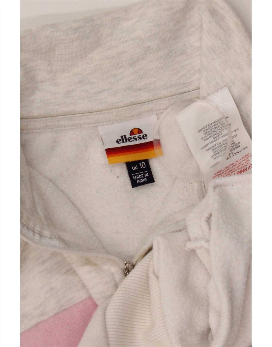 Ellesse Womens übergroßer Crop-Sweatshirt-Pullover UK 10 Small Grau