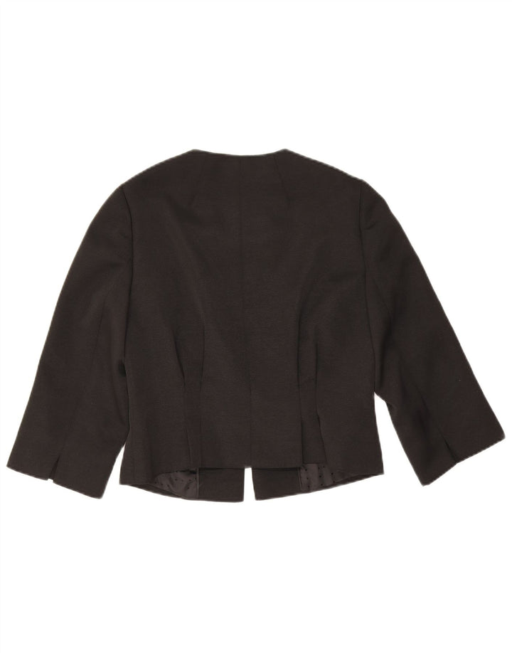 Coast Damen-Blazerjacke mit 3/4-Ärmeln, Größe S, Schwarz, Polyester
