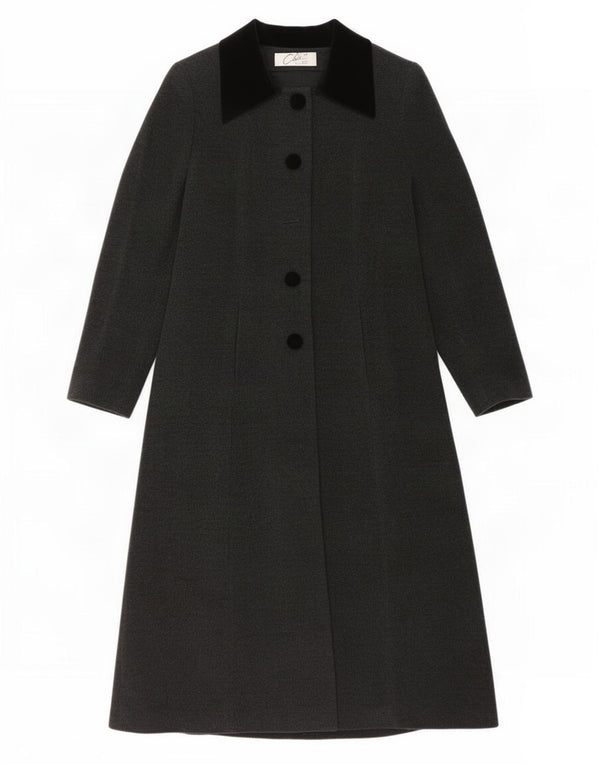 Vintage Damen Mantel UK 10 Kleine graue Wolle