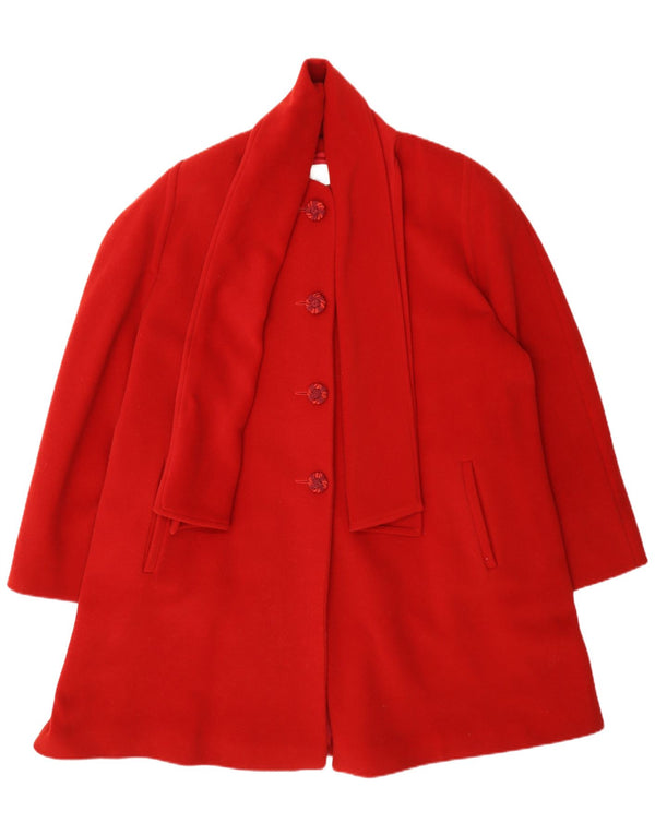 Vintage Damen Mantel IT 47 XL Rote Wolle