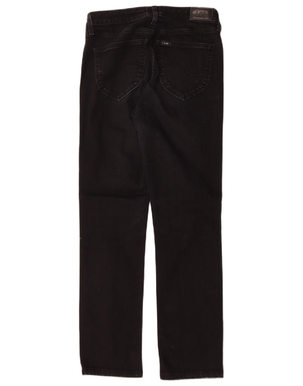 Lee Damen Straight Jeans W30 L29 Schwarz