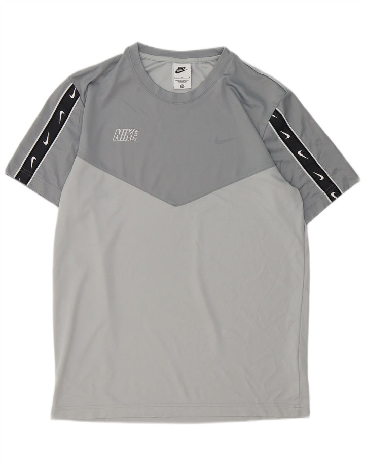 Nike Herren-T-Shirt mit Grafik, mittelgraues Polyester