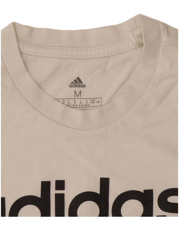 Adidas Damen Graphic T-Shirt Top UK 12/14 Medium Weiß