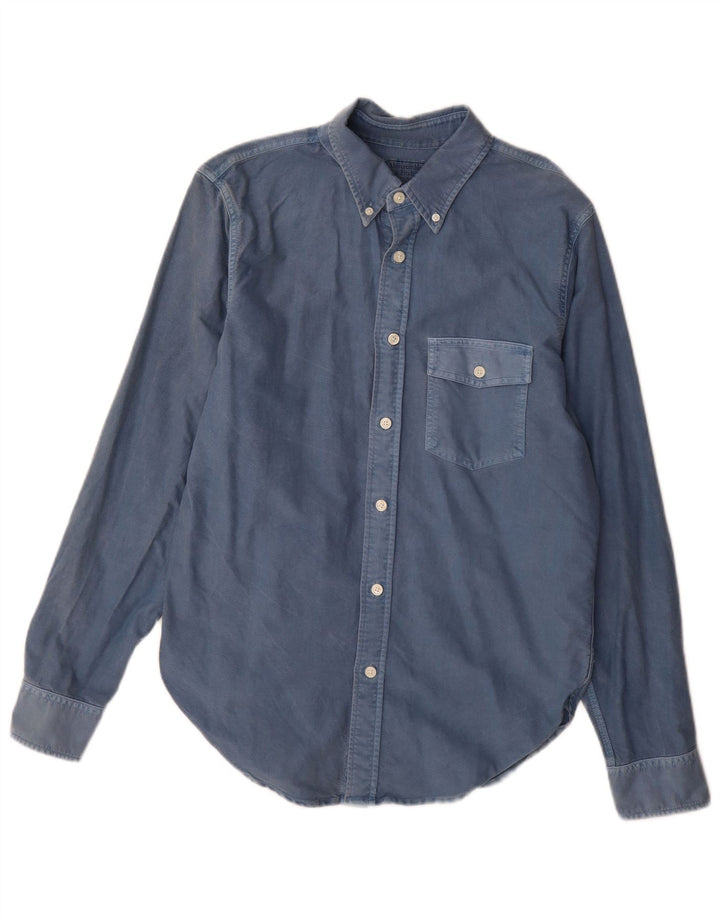 Abercrombie & Fitch Herrenhemd aus mittelblauer Baumwolle