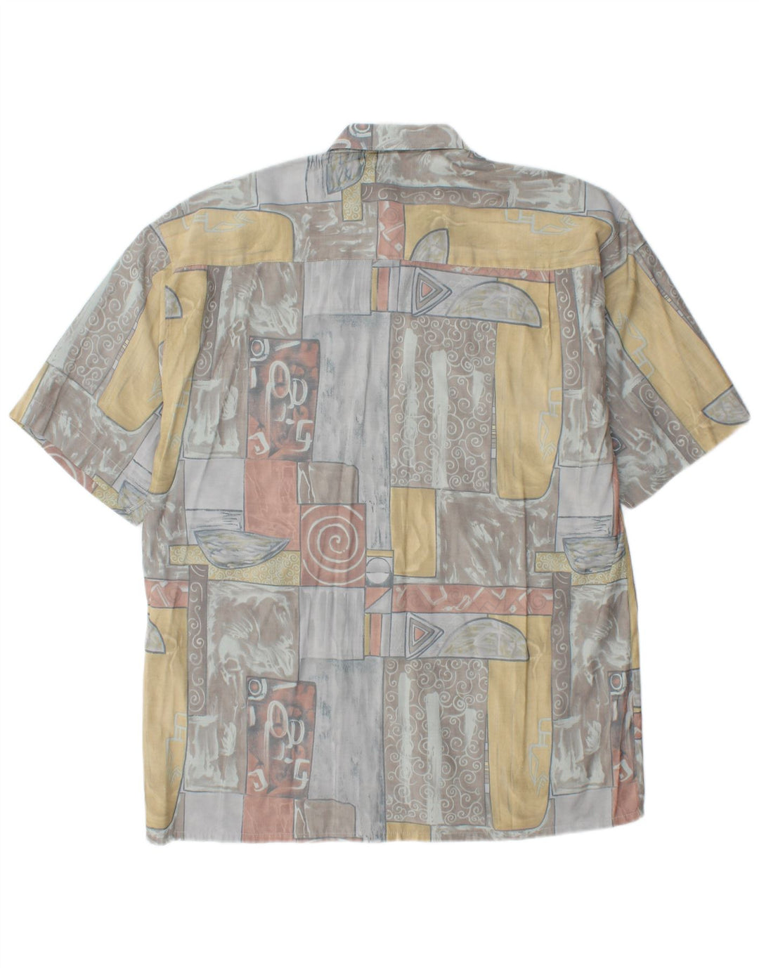 C.C.CONCORD Herren-Kurzarmhemd, groß, mehrfarbig, geometrisch