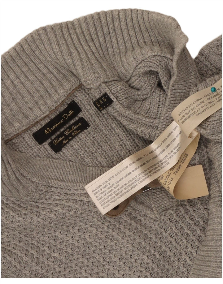 Massimo Dutti Damen-Pullover mit Rollkragen, Gr. 40, Größe L, Grau, Baumwolle