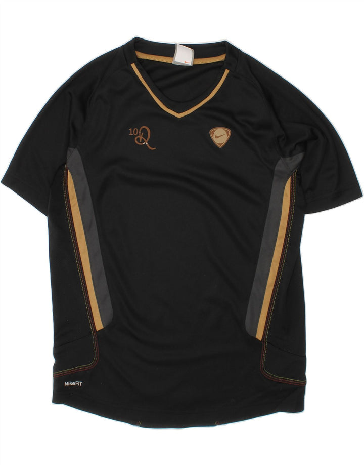 NIKE Boys T-Shirt Top 10-11 Years Medium Black Polyester Vintage Nike and Second-Hand Nike from Messina Hembry 