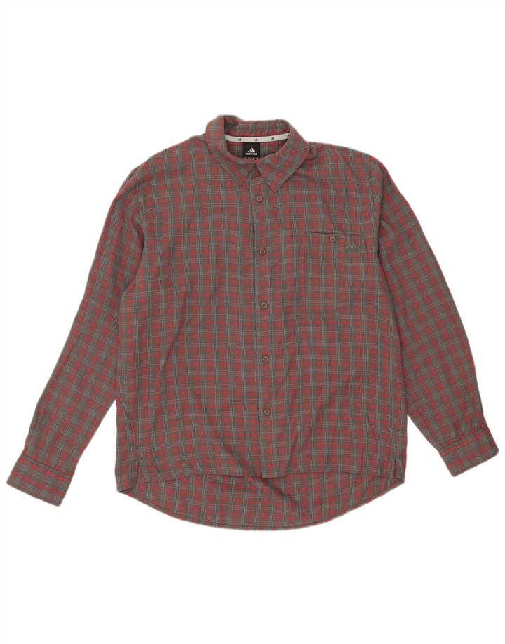 Adidas Herren Flanellhemd Mittelgrau