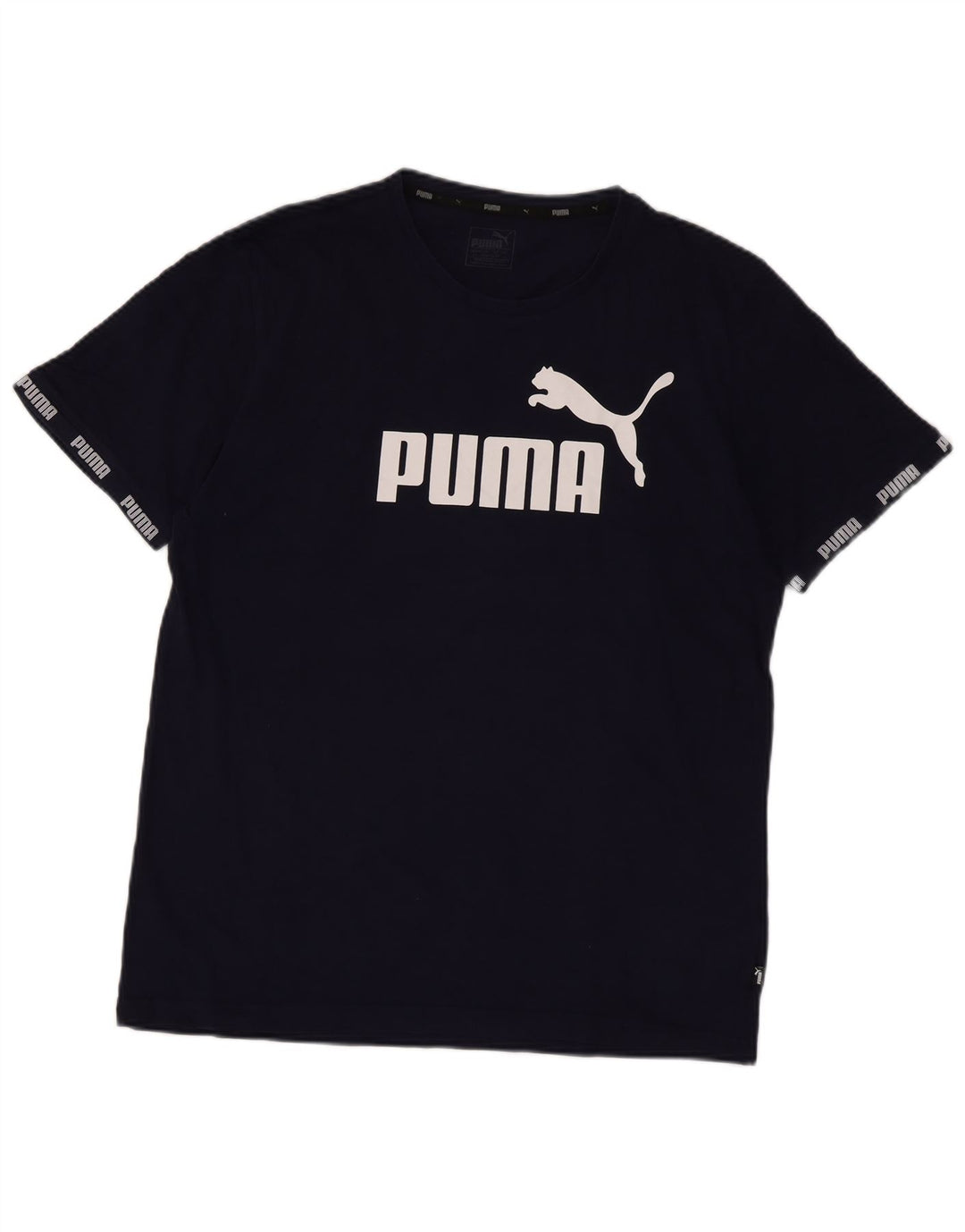 Puma Herren-T-Shirt mit Grafik, groß, marineblau, Baumwolle