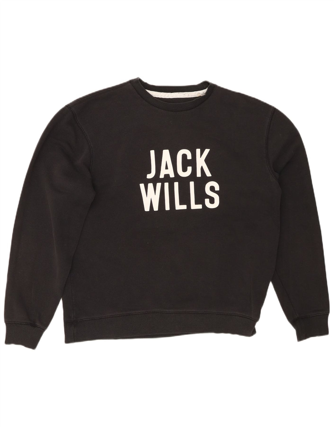 JACK WILLS Herren-Sweatshirt mit Grafik, mittlere schwarze Baumwolle