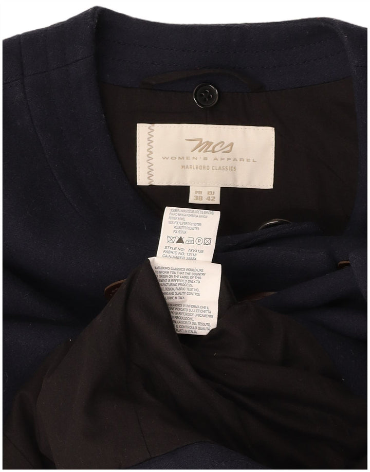 MARLBORO CLASSICS Damen Dufflecoat EU 42 Groß Marineblau Polyester