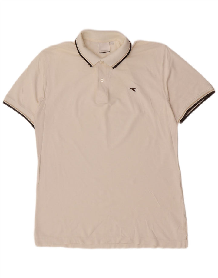 Diadora Herren Poloshirt Large Weiß