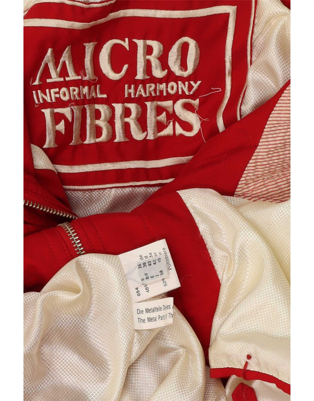 Vintage Damen Parka-Jacke mit Kapuze, übergroß, UK 10, klein, rot, Polyester