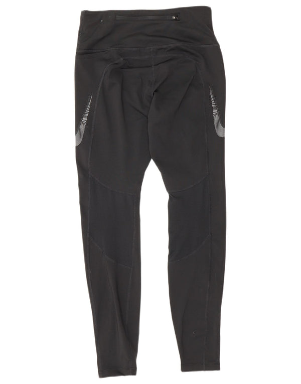 Nike Damen Dri Fit Leggings UK 8 Small Schwarz Colourblock Polyester