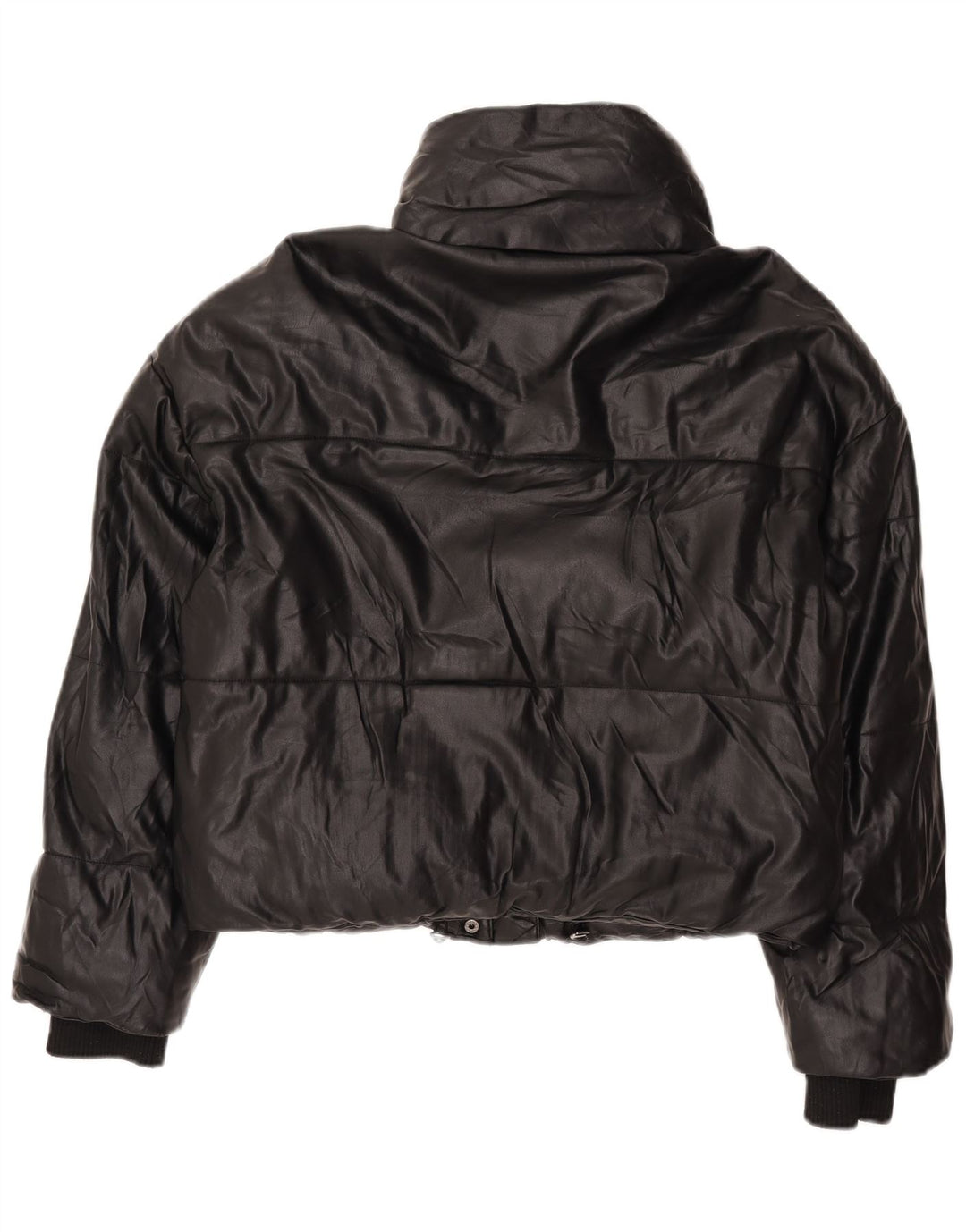 Zara Damen Übergroße wattierte Jacke UK 6 XS Schwarz