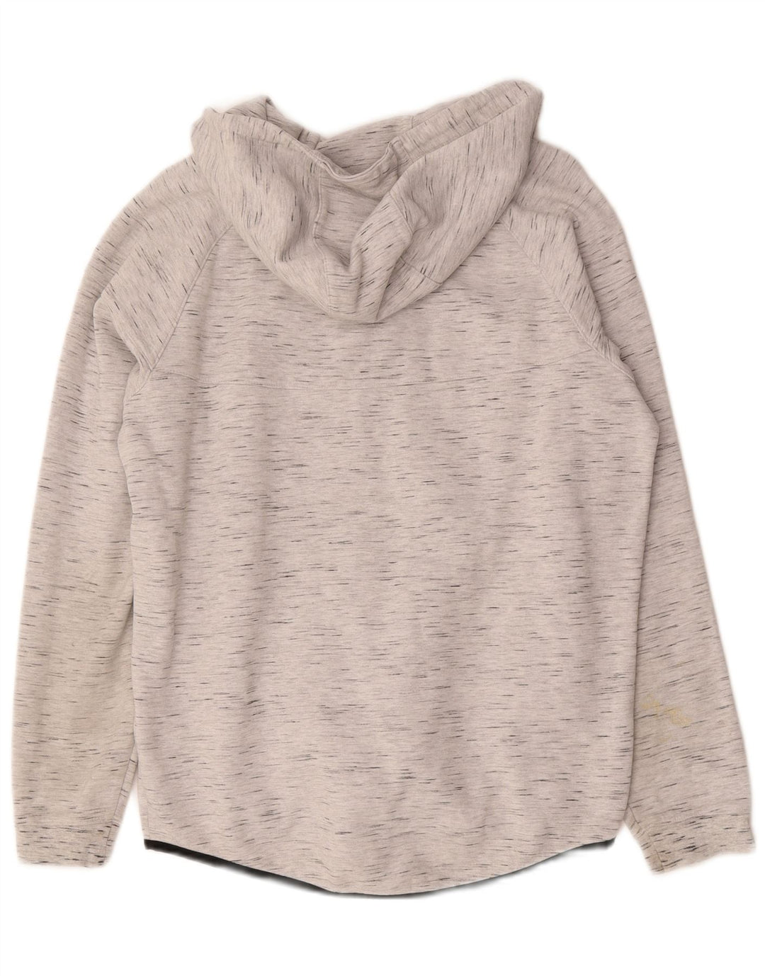 Nike Herren-Kapuzenpullover mit Reißverschluss, groß, grau gefleckte Baumwolle