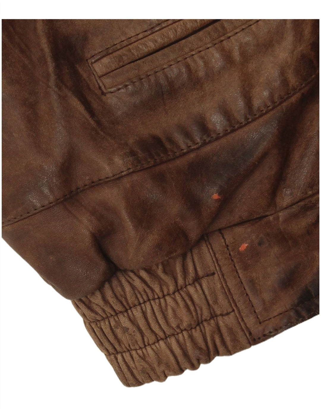 Vintage Herren Lederweste IT 50 großes braunes Leder